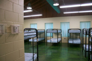 Bunk beds in the Barracks